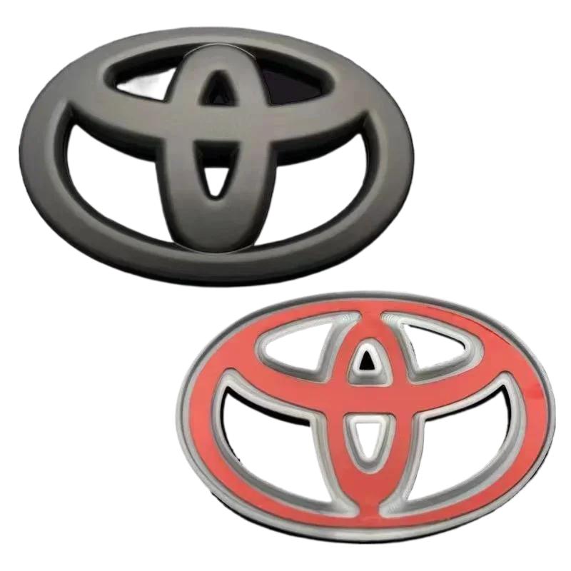 wqctu10 steering wheel Toyota logo ABS For Toyota Coorolla Camry reiz RAV4 Crown Avalon CHR car logo sticker label modified accessories