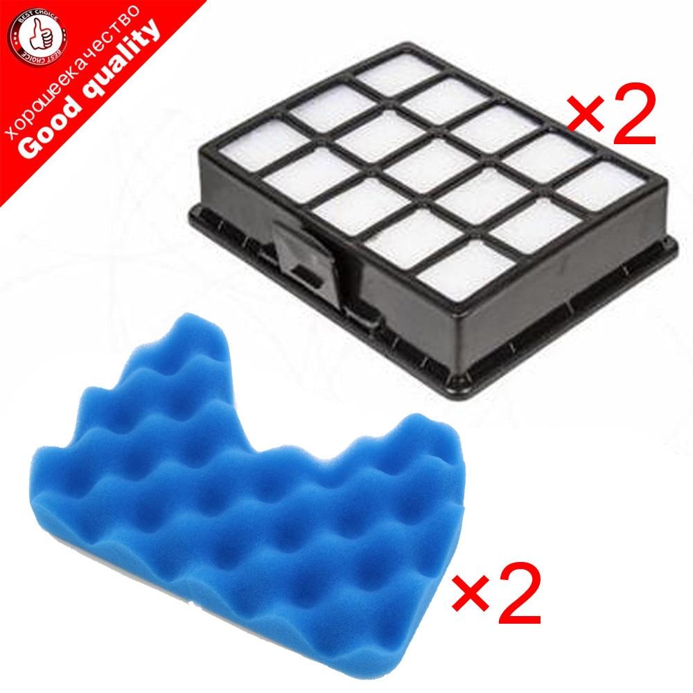 2 комплекта губчатых и квадратных фильтров для Samsung DJ97-00492A SC6520 SC6530/40/50/60/70/80/902, комплект запасных частей для пылесоса