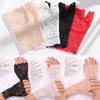 Women Dance Sunscreen Driving Gloves Short Gloves Fingerless Mittens Lace Gloves