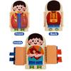 Montessori Wooden Multi-layer Busy Board Toy for Toddlers Life Skills Practice Zipper Buckle Shoelace for Kids Early Education