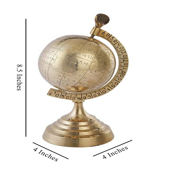 Морской латунь, 21,59 см, глобус, экспонат для дома и офиса