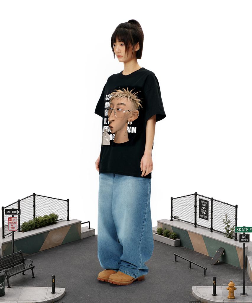 LAUGHER Plastic Human T-Shirt - Black