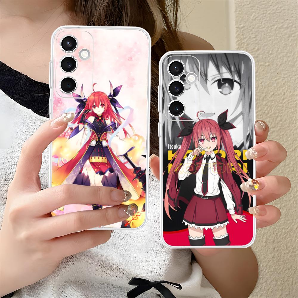 Date a Live Котори Ицука Прозрачный чехол для мобильного телефона для Samsung Galaxy S25 S24 S23 S22 S21Plus FE Ultra Цветной чехол
