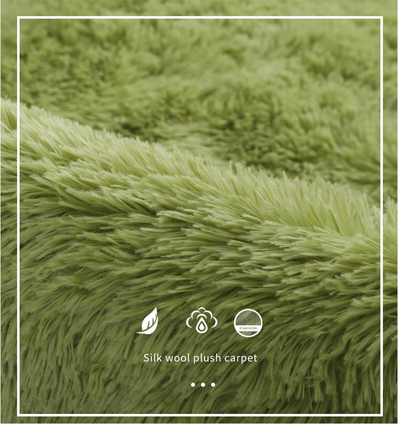 Ковер Шаг для гостиной из шелка и шерсти, домашний, для спальни, у кровати, коврик на весь пол, скандинавский, для дивана, противоскользящий коврик, простой, плюшевая подушка