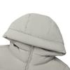 Li Ning Fitness Series Letter Zipper Hooded Short Sleeve Down Jacket Men Jackets Stone-Grey AYMU701-2