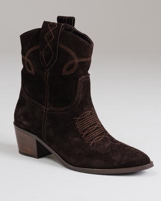 Ботинки казаки 291638 36 шоколадные замша