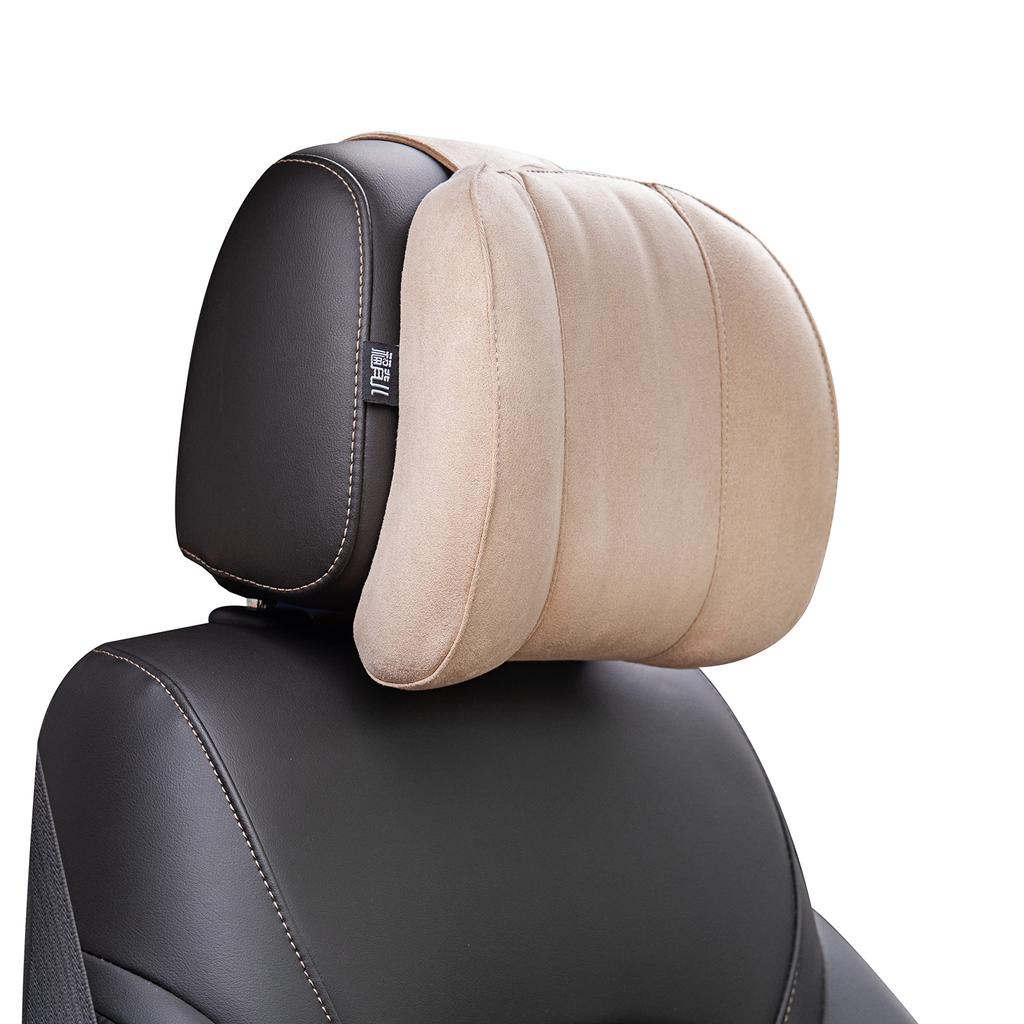 Подушка Forbell Car Memory Foam идеально подходит для шеи в автомобиле благодаря кожаной поверхности и внутренней части из пеноматериала с эффектом памяти, что снижает нагрузку на шею даже при долгом сидении.