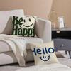 Casual daily Minimal English letters Cushion Cover Linen Pillowcase Cover Soft Decor for Sofa Home Room
