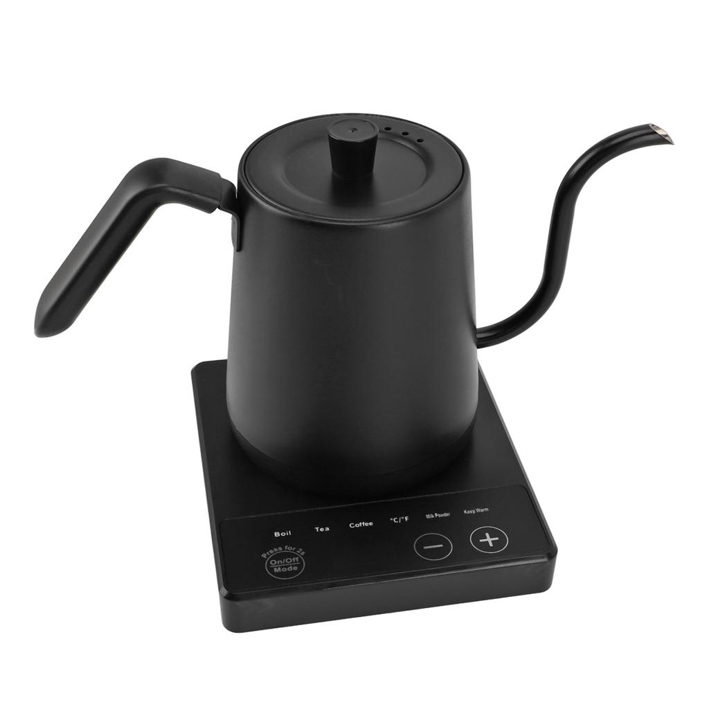Electric Gooseneck Kettle with 5 Temperature Control Presets 1000W 800ml Pour Over Kettle for