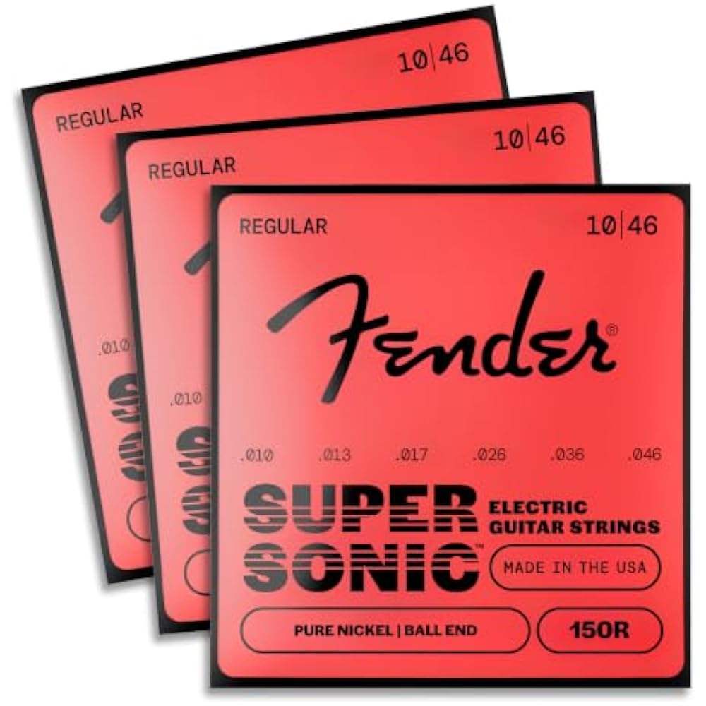 Струны для электрогитары Fender SuperSonic™ 150R, Чистый никель, Шариковый конец, Калибры .01...
