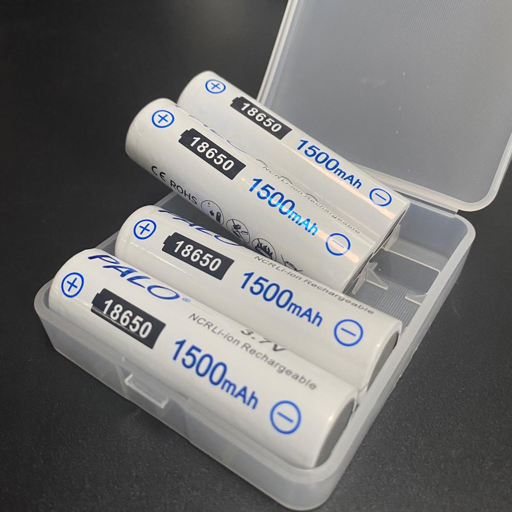 PALO 4-12 шт. 3,7 В 1500 мАч 18650 литий-ионный аккумулятор 18650 литиевая аккумуляторная батарея с заостренной головкой для фонарика