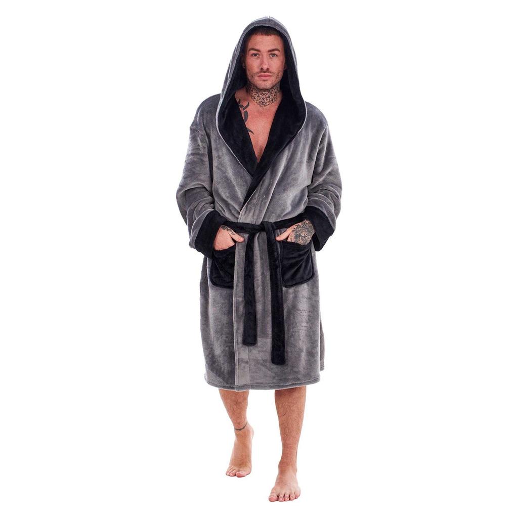 Keanu Mens Fleece Dressing Gown