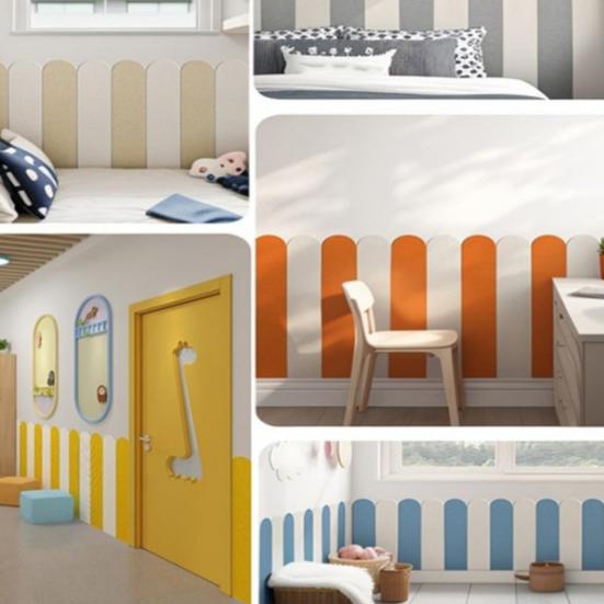 Yousheng Защитная настенная накладка от ударов для детей, самоклеящаяся, защитная стеновая панель, изголовье для игровой комнаты, детской