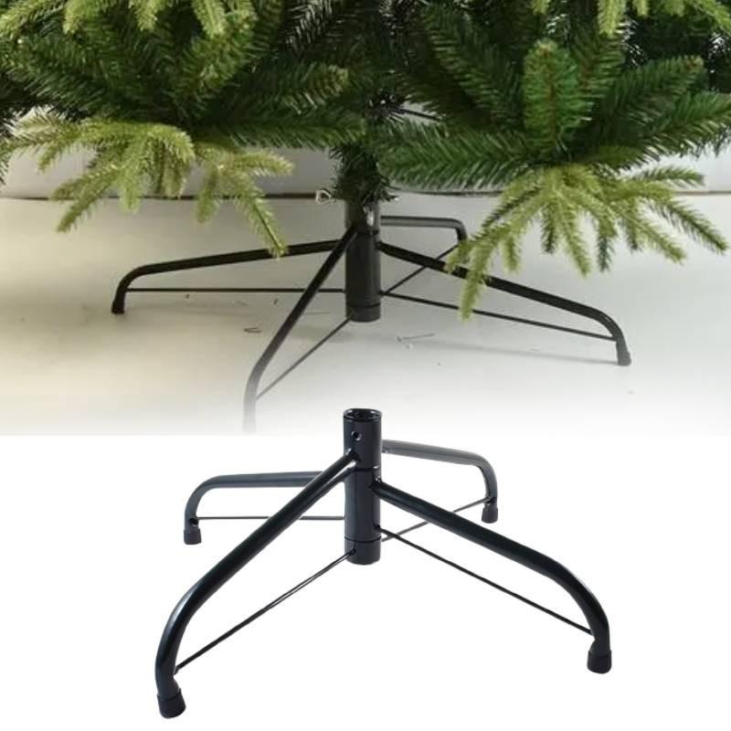 Темно-зеленая металлическая подставка для рождественской елки для праздничного декора диаметром 35 см