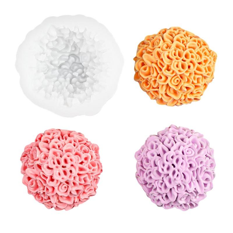 2026New Chrysanthemum Silicone Mold Diy Gypsum Aromatherapy Candle Mold For Day Of The Dead Marigold Ornament Home Decoration
