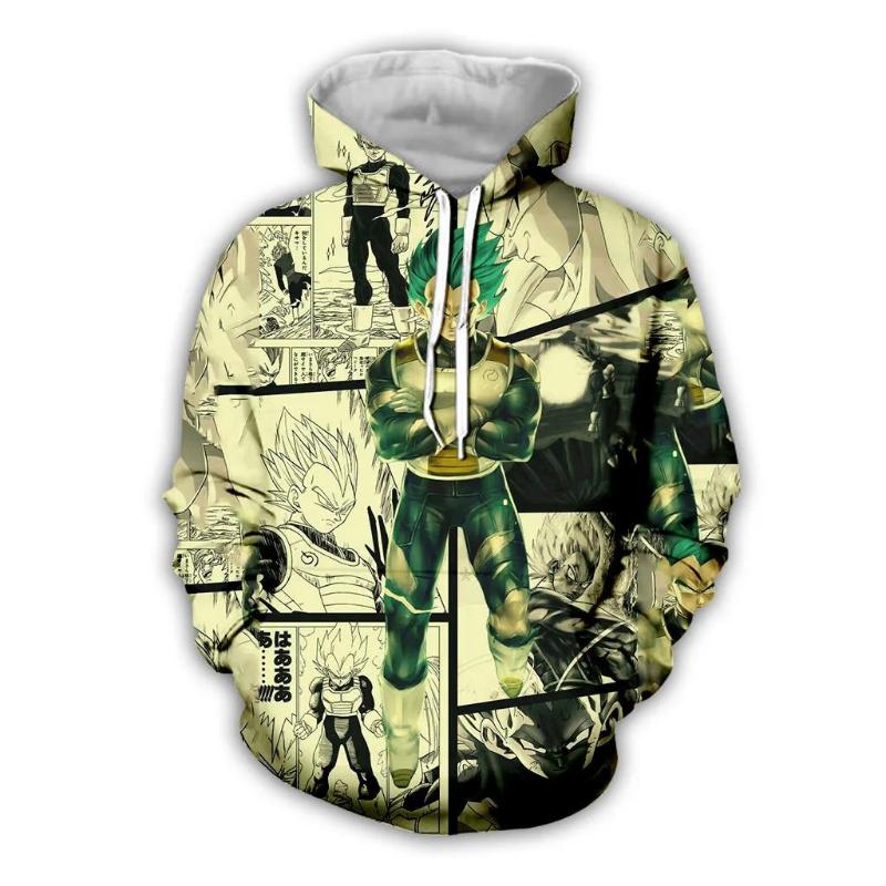 Dragon Ball New Saiyan Cute Anime Cartoon Fashion 3D Hooded Sweater Hoodie Adult Children's Size Four Seasons Loose Type
