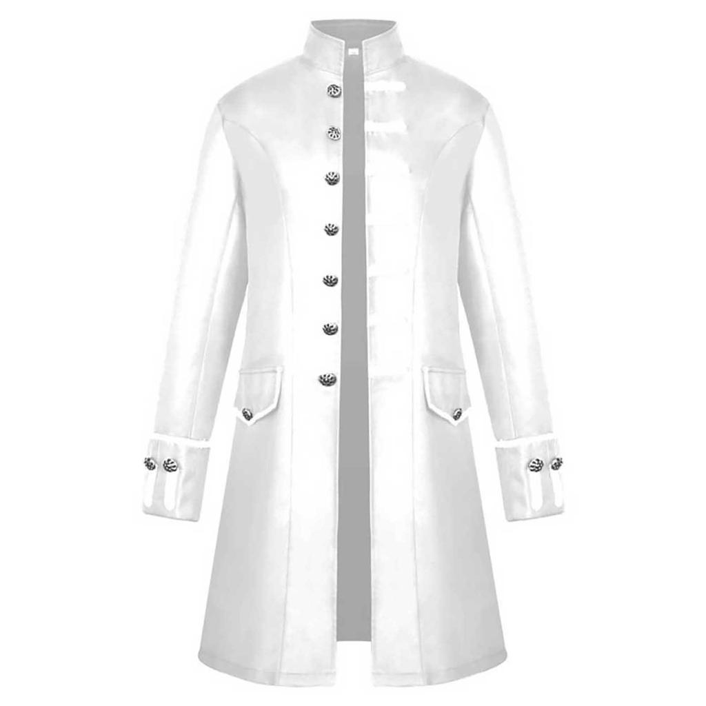 Men's Coat Medieval Clothing Solid Color Fashion Steampunk Vintage Men's Uniform