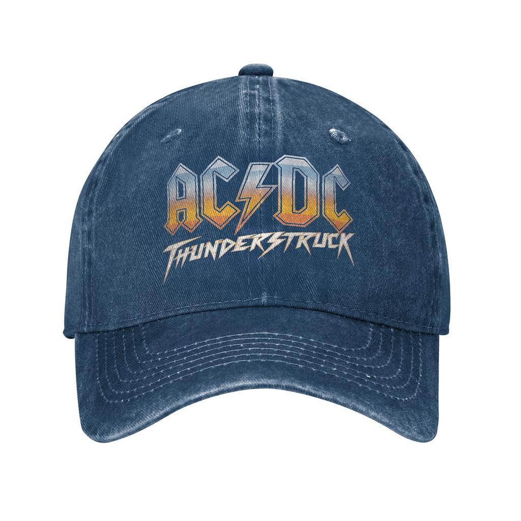 Бейсболки THUNDERSTRUCK AC-DC Модные Потертые Выстиранные Солнцезащитные Кепки Унисекс Стиль Для Активного Отдыха Регулируемые Шляпы Кепка