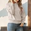 Women's Fashion Casual Loose Comfortable Solid Color Fashion Pullover Round Neck Long Sleeve Female Sweater