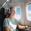 SIMOLIO Kids Headphones with Bluetooth Microphone and Shared Volume Hearing Suitable for Children and Foldable Design 5.0, Port, 3-Level Limit,