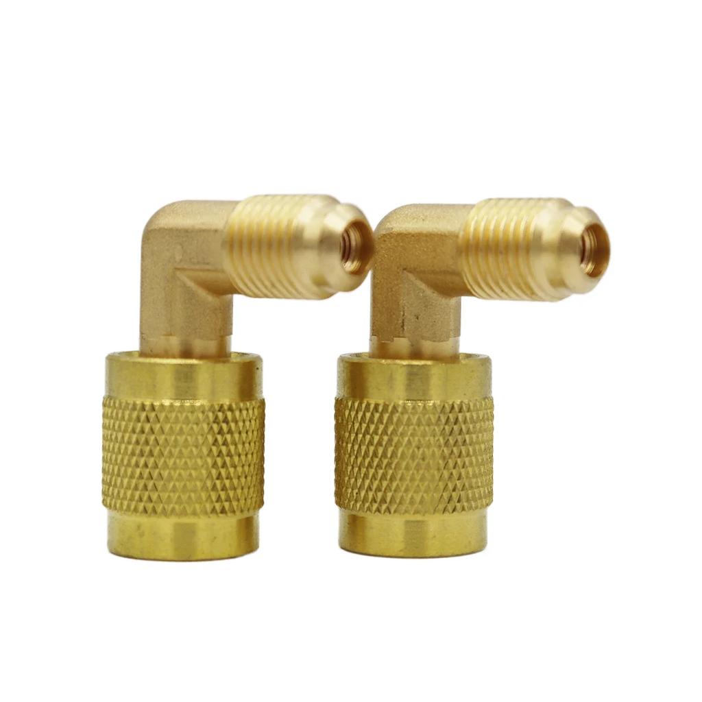100% Латунный Коррозионностойкий Адаптер R410A 5/16" SAE Папа к 1/4" SAE Папа Раструбный для Кондиционера ОВК