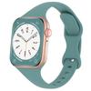 Тонкий силиконовый ремешок для Apple Watch 40 мм 44 мм 45 мм 41 мм 38 мм 42 мм однотонный ремешок-браслет для IWatch Series 1 2 3 4 5 6 SE 7