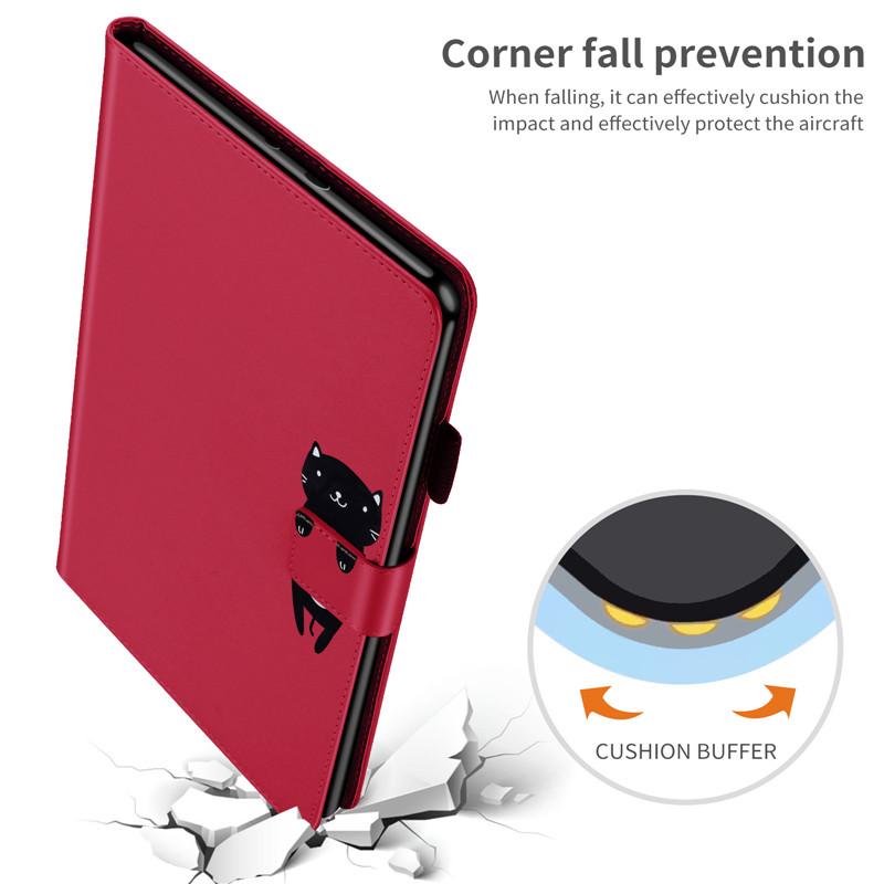 Чехол для планшета Coque Pour Samsung Dock Lite Cute Kawaii Cat Красноокрашенный чехол для планшета Pour Samsung Galaxy Tab Dock Lite Sm-p610 P615 Магнитный чехол