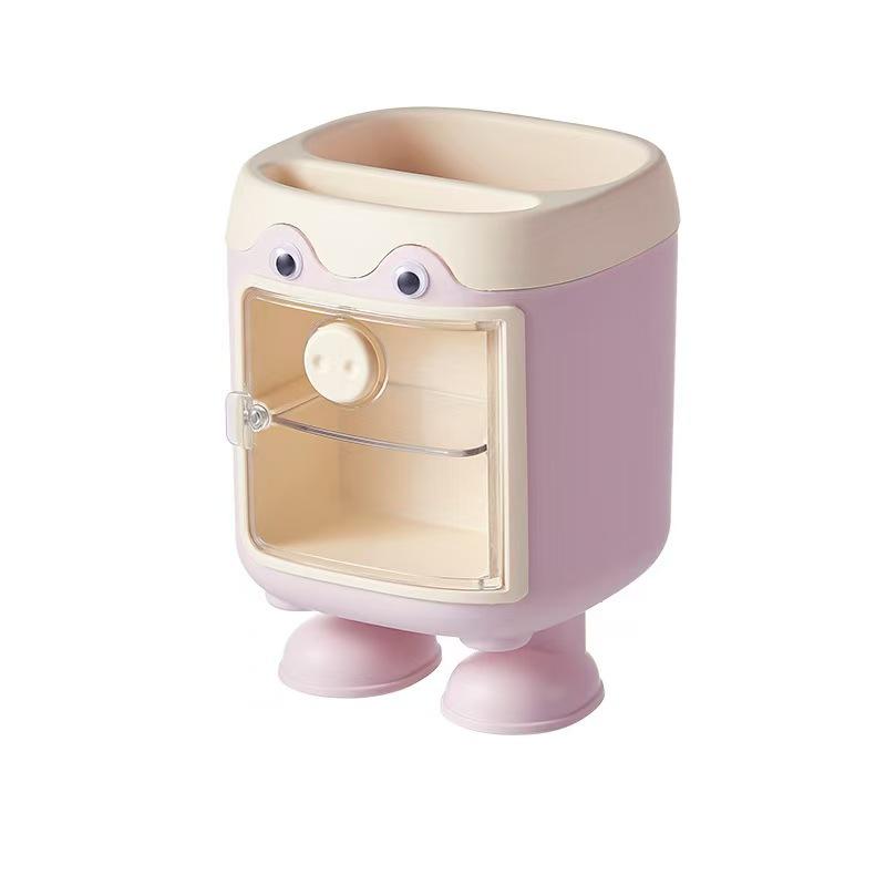 Мальчики и Девочки Многофункциональный Мультяшный Милый Поросенок Подставка для Ручек Большая Вместимость с Отделением Канцелярский Подарок Коробка для Хранения