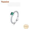 Tancise Classic 925 Sterling Silver  Zircon Ring Ladies Jewelry Wedding Promise Party Gift