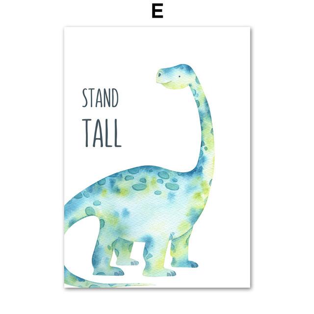 Динозавр стегозавр трицератопс настенная живопись на холсте плакаты на скандинавскую тему и принты настенные панно для детской комнаты Декор для детской комнаты