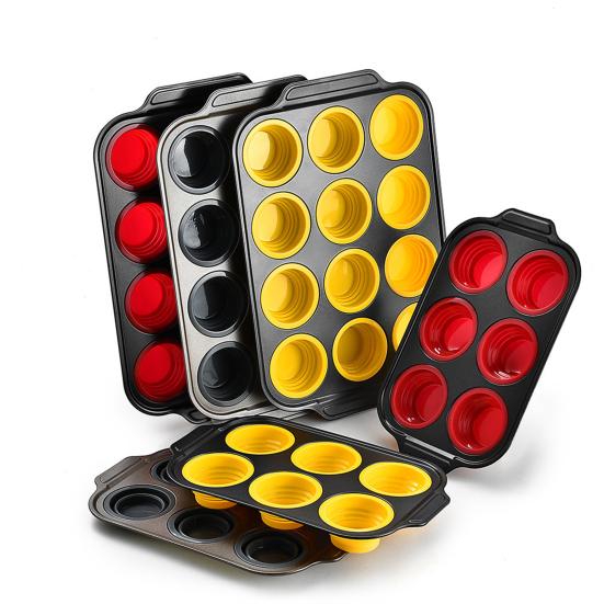 Силиконовая форма для маффинов 45820 ячеек Противень для выпечки Формы для яичных укусов Антипригарные