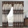 GOHD Гармония Горизонта. Жаккардовая штора в стиле фермерского дома с пришитым декоративным ламбрекеном. Набор 2шт.. Каждый шт. 54" шириной x 90" длиной с 18"