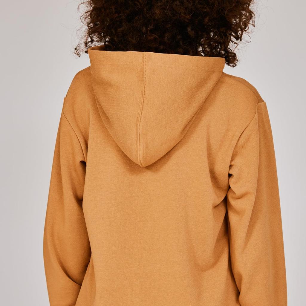 Champion Long Sleeve Fleece Hooded Sweatshirt with Rubber Schoolboy Mocha Kids' Print, CK-AS106,