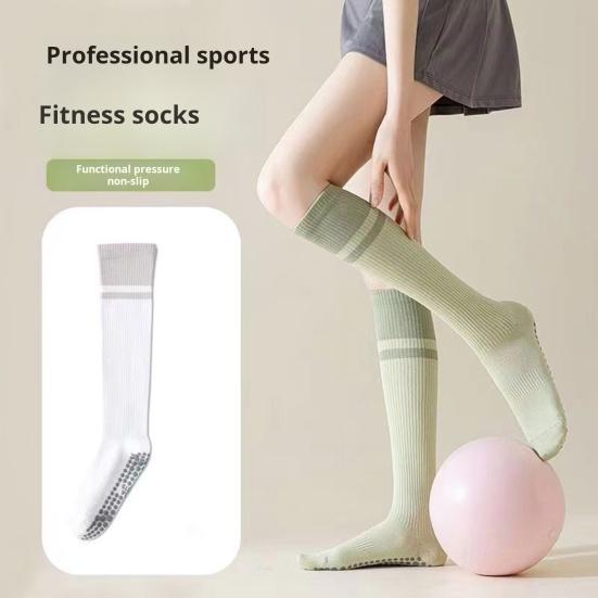 1 пара женских спортивных чулок, эластичные гольфы для велоспорта, противоскользящие, с силиконовой поддержкой свода стопы, контрастного цвета, для занятий йогой, пилатесом, танцами