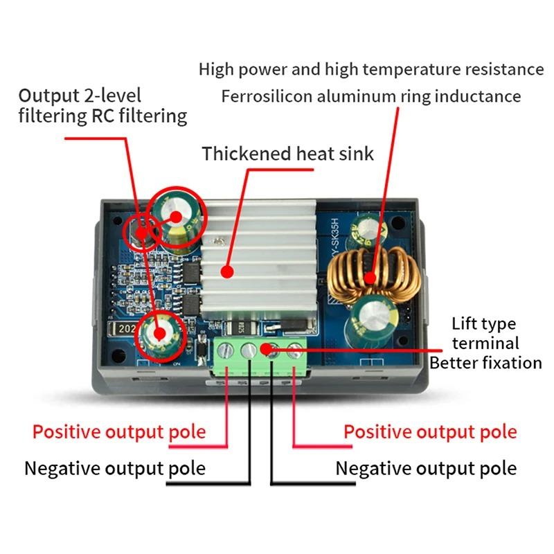 SK35H DC DC Buck Boost Converter CNC Регулируемый лабораторный источник питания Постоянное напряжение Ток Солнечный зарядный модуль