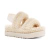 UGG Oh Fluffita замшевые уличные сандалии с открытым носком на плоской подошве с мехом женские сандалии натуральные 1120876-NAT