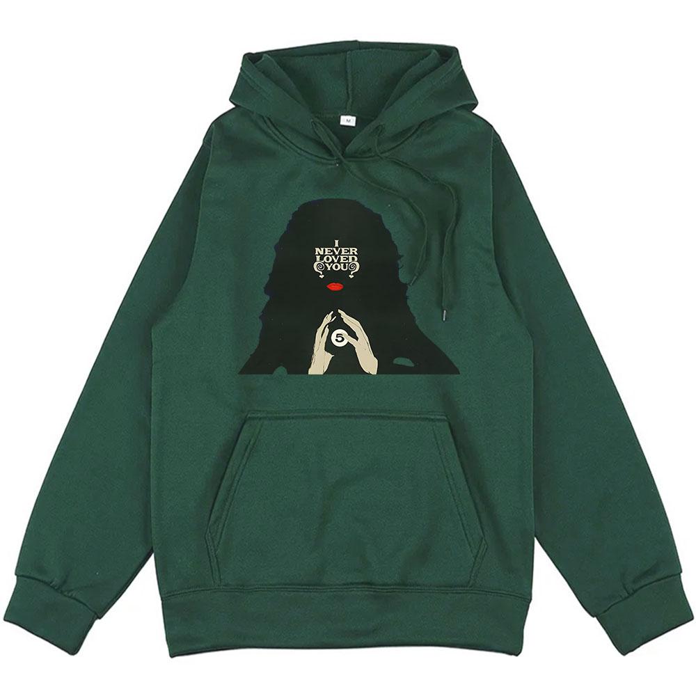 Мужская уличная одежда Певица Холзи Толстовки I Never Loved You Хип-хоп унисекс Зимние толстовки Sudaderas Hombre Пуловеры с капюшоном Мужские