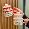 Creative Cute Cake, Drinking Cup, Ceramic Mug, Office Coffee Cup, Birthday Gift for Boys and Girls