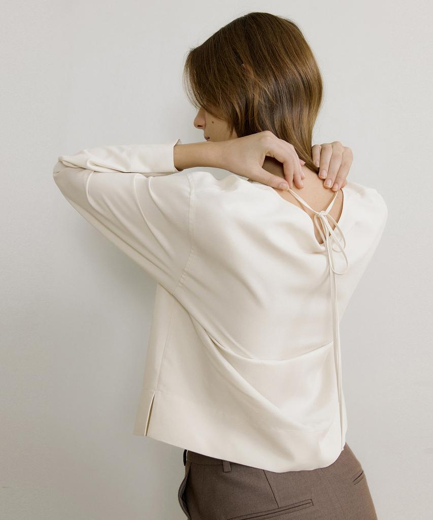 OCTETTE Reversible Cowl Blouse_2Color