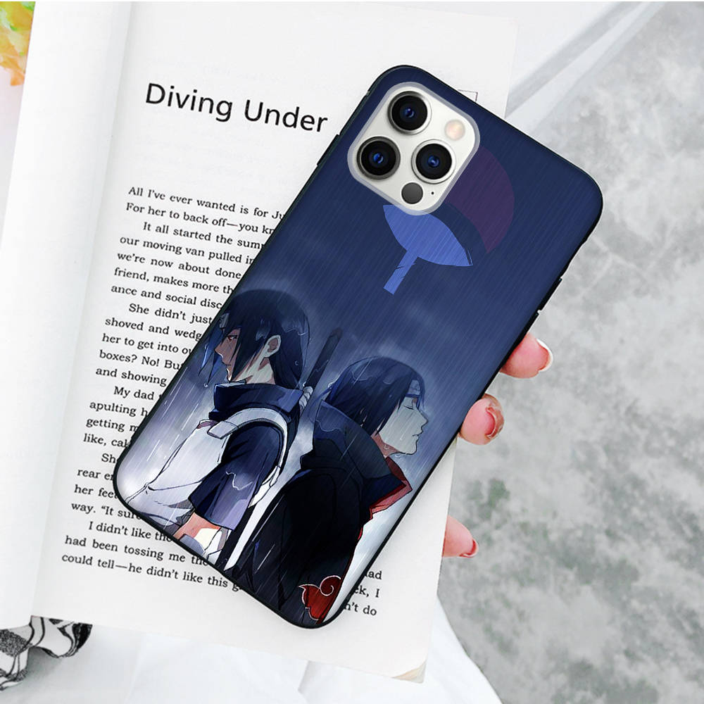 JW71 Наруто Учиха Итачи черный мягкий чехол для iPhone 16 15 Plus 14 13 Pro 8 SE XR XS Max P30 Nova 5T Y5P Y6 Y7 Y8P Y9 Realme C30 C33 C31 VIVO Y36 V27