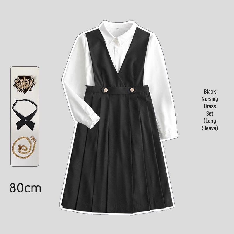 Японский комплект школьной формы JK: Аутентичная длинная юбка, защищающая грудь, для молодых леди от Ху Му Тао