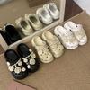 Праздничные сандалии пляжная обувь супер фея цветочные дырочные туфли женские маленький ароматный стиль чувство продвинутости 2025 лето новый толстая подошва нескользящие