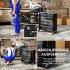 Rolling Steel Tool Cabinet Toolbox with 5 Drawers, Silver and Black