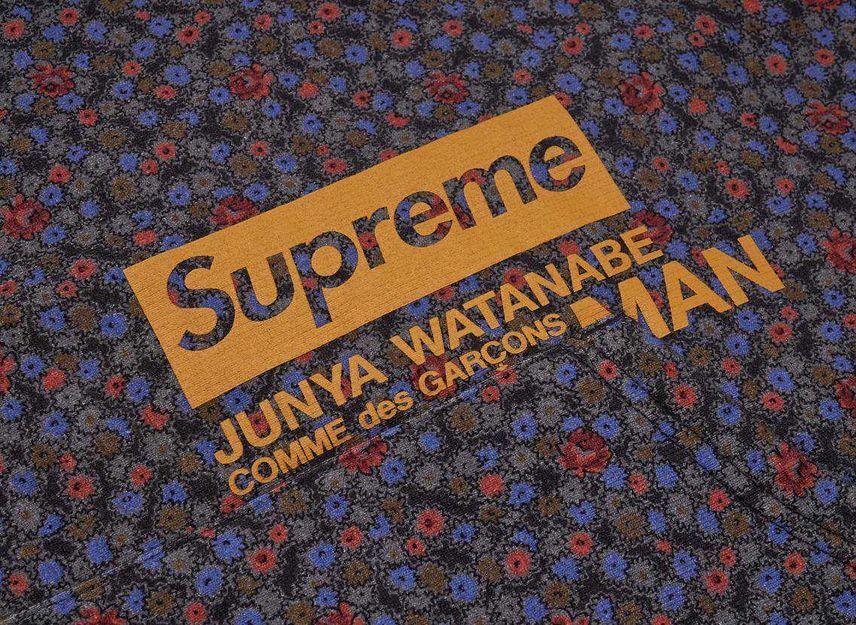 Supreme Худи JUNYA WATANABE COMME des GARCONS MAN Черные цветы