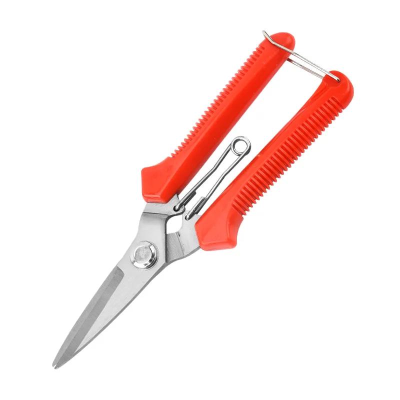 Прямой секатор 190 мм Лезвие из нержавеющей стали, Нескользящая рукоятка - Садовые ножницы для бонсай/фруктовых деревьев Бытовые ручные инструменты