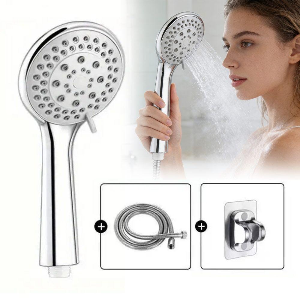 2/3pcs Easy Install Shower Head Set 1.5 Inch Encrypted Hose High-Pressure Shower Head
