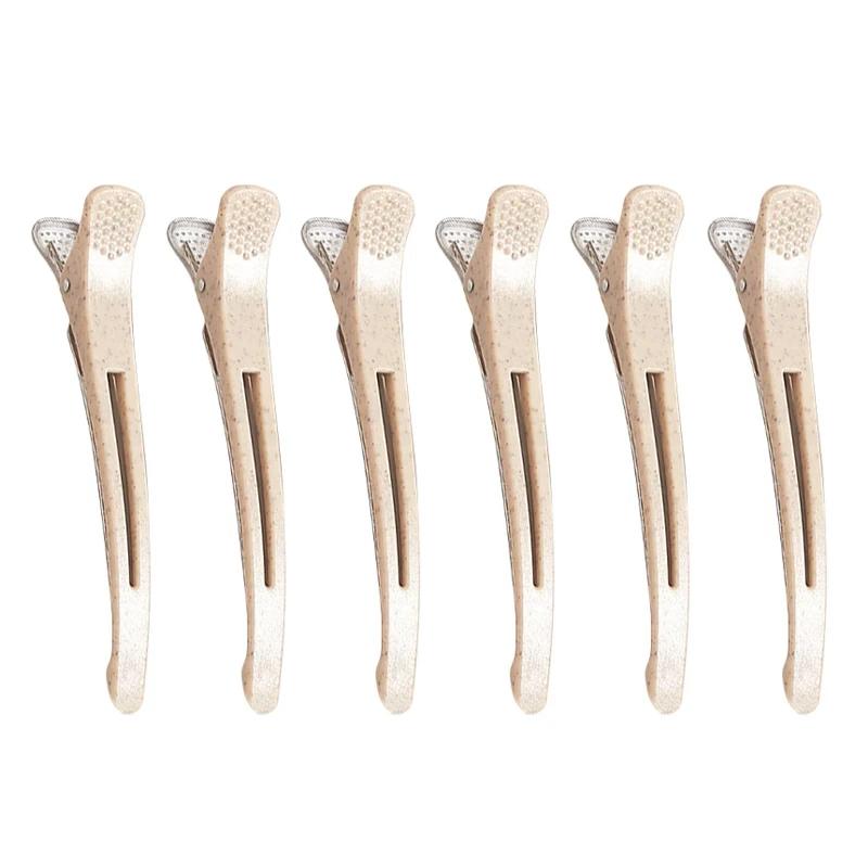 6pcs Hair Clip Set Professional Hairdressing Salon Hairpins Non-slip Crocodile DIY Alligator Clips Home Barber Hair Stylig Tools