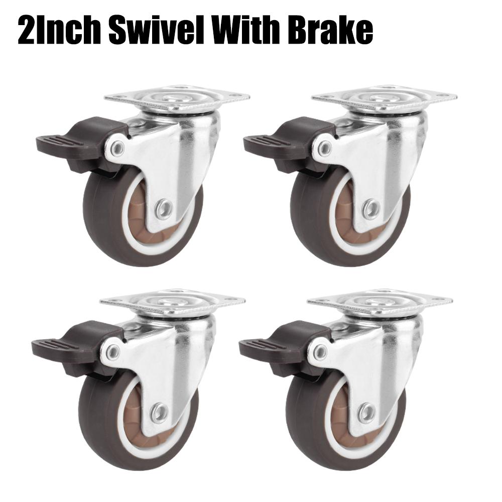 Универсальное роликовое колесо мягкое резиновое колесо 1/2 дюйма для платформы тележка кресло аксессуар поворотный ролик 4 шт мебельный ролик