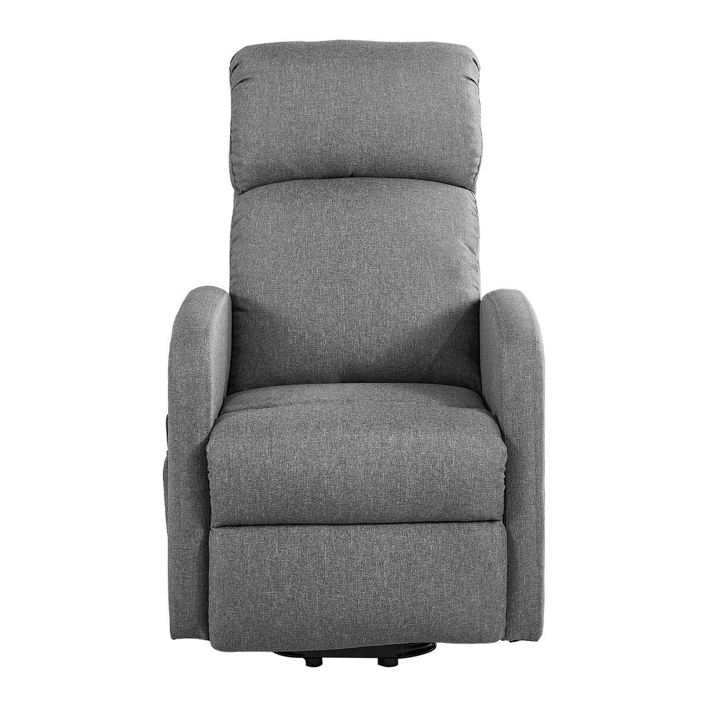 Power Lift Recliner Chair, Electric Lift Chair for Elderly, Infinite Position Adjustment, Linen Fabric, High-Resilience Foam, with Side Pockets,
