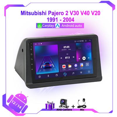Автомобильное радио для Mitsubishi Pajero 2 V30 V40 V20 1991 - 2004 4G WIFI мультимедийный проигрыватель GPS беспроводной CarPlay Android Auto Autoradio